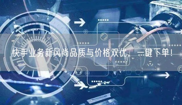 快手业务新风尚品质与价格双优，一键下单！